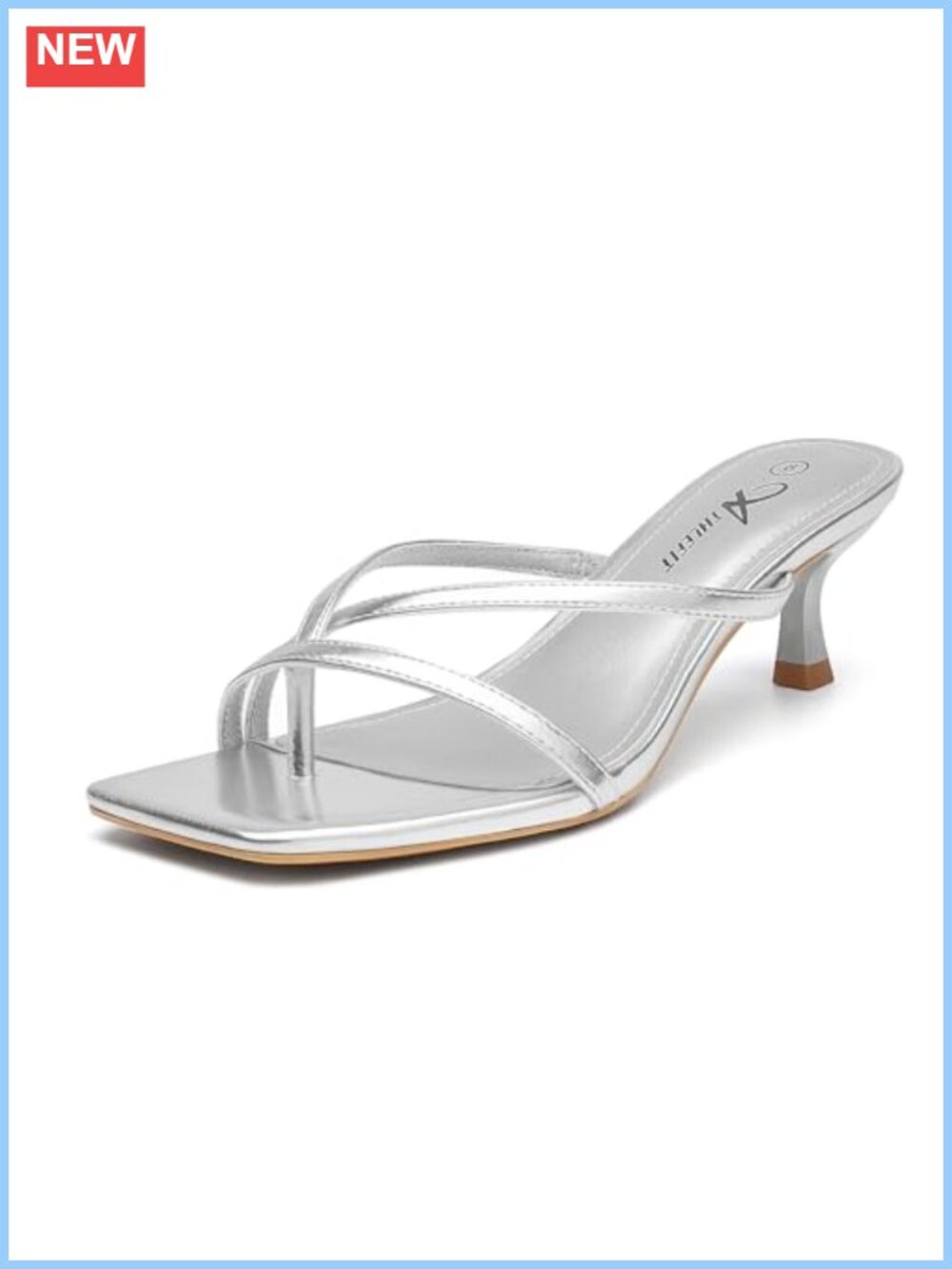 Strappy Kitten Heel Flip Flop Thong Sandals Square Toe Slip On Low Heels